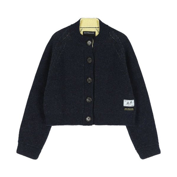 BB Wallace - Cardigan ras-du-cou - Marine