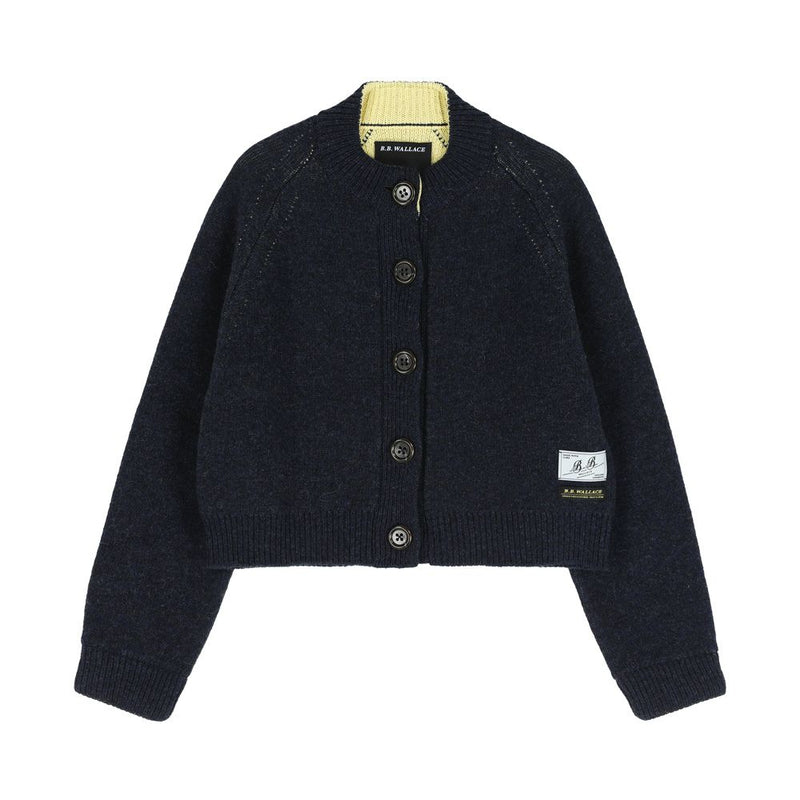 BB Wallace - Cardigan ras-du-cou - Marine