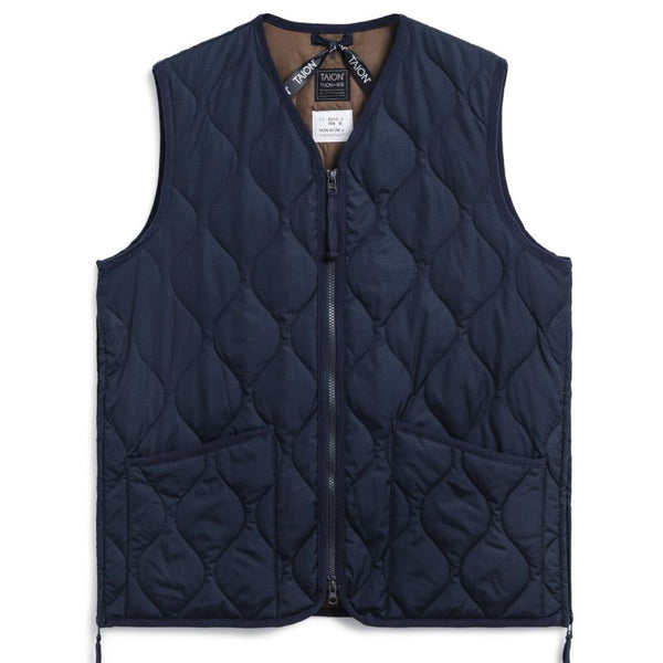 Taion - Gilet militaire col en V - Bleu Marine