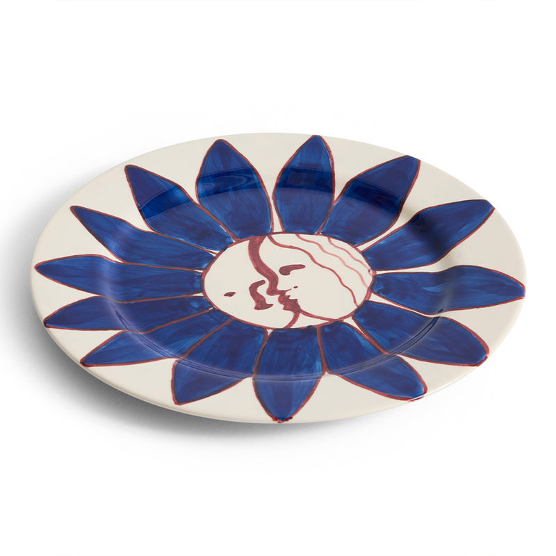 Assiette plate - Deep Blue Flower - Hay