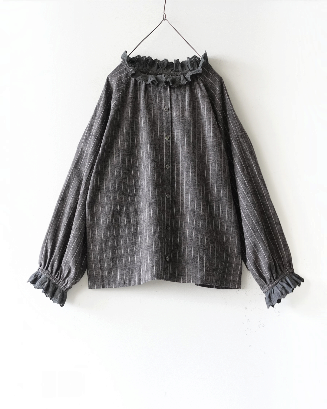 Ichi - Chemise Pinstripe - Anthracite