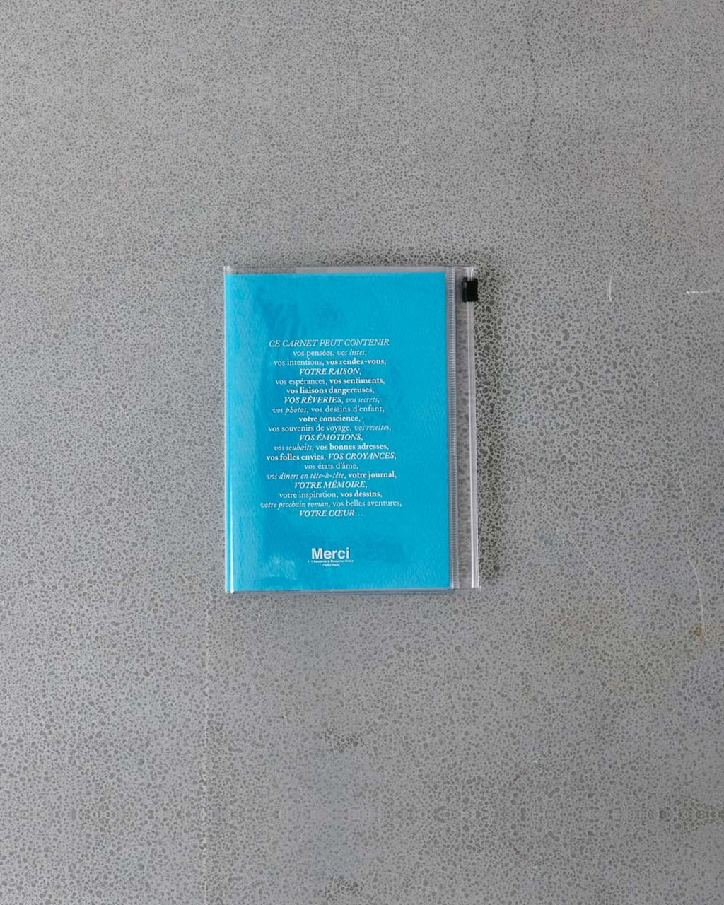 Merci - Carnet - Bleu Canard