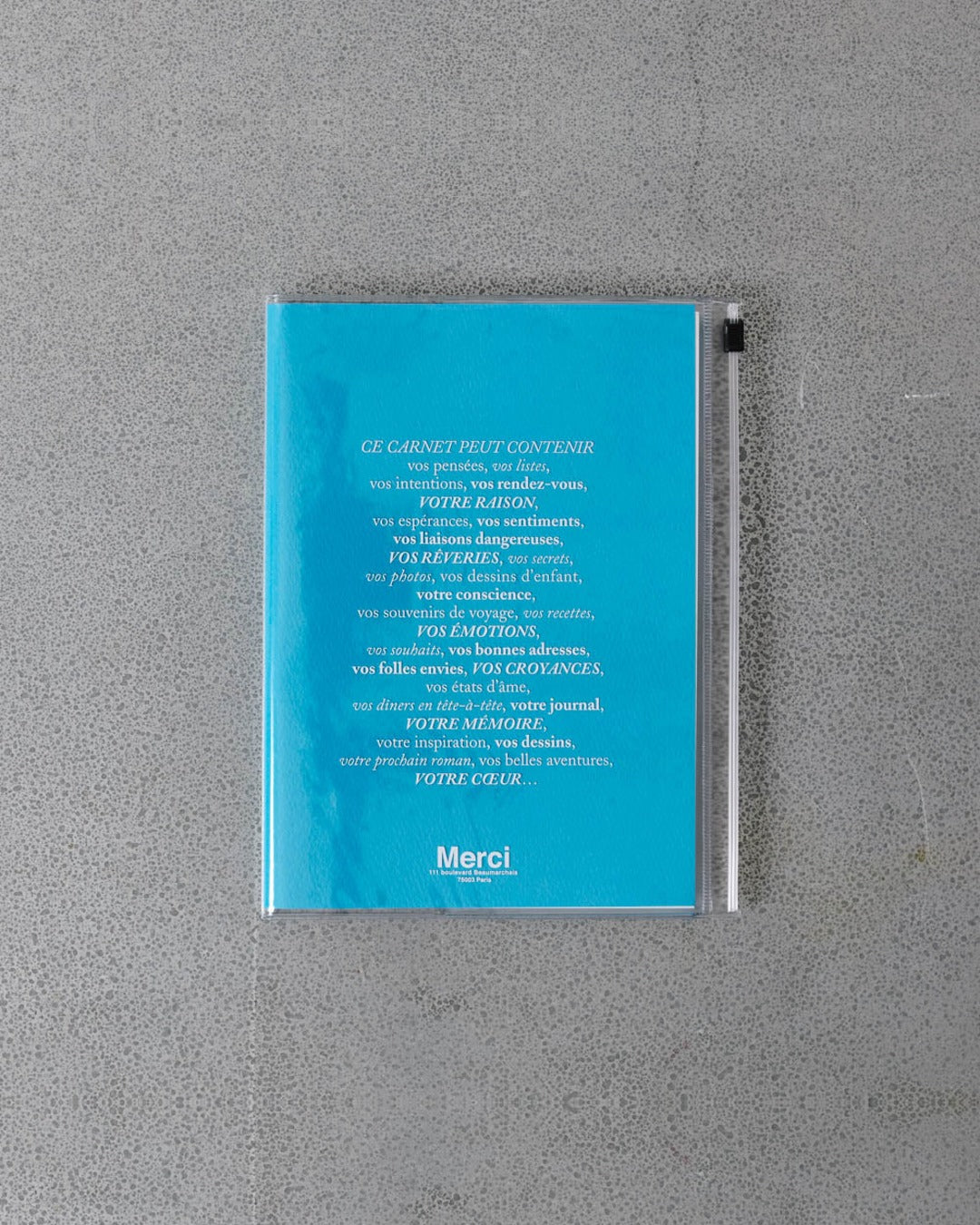 Merci - Carnet - Bleu Canard