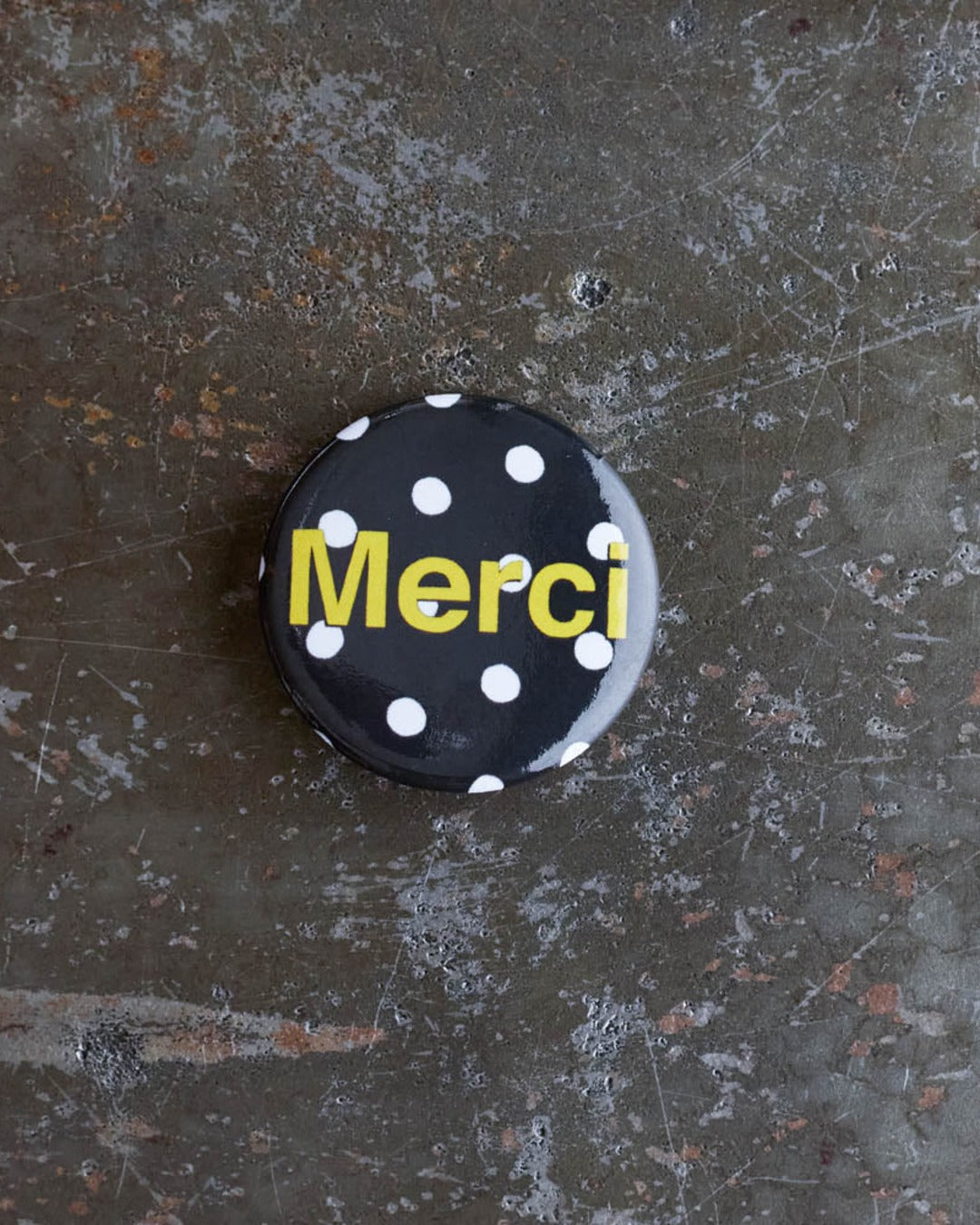 Merci - Badge Pois Blanc