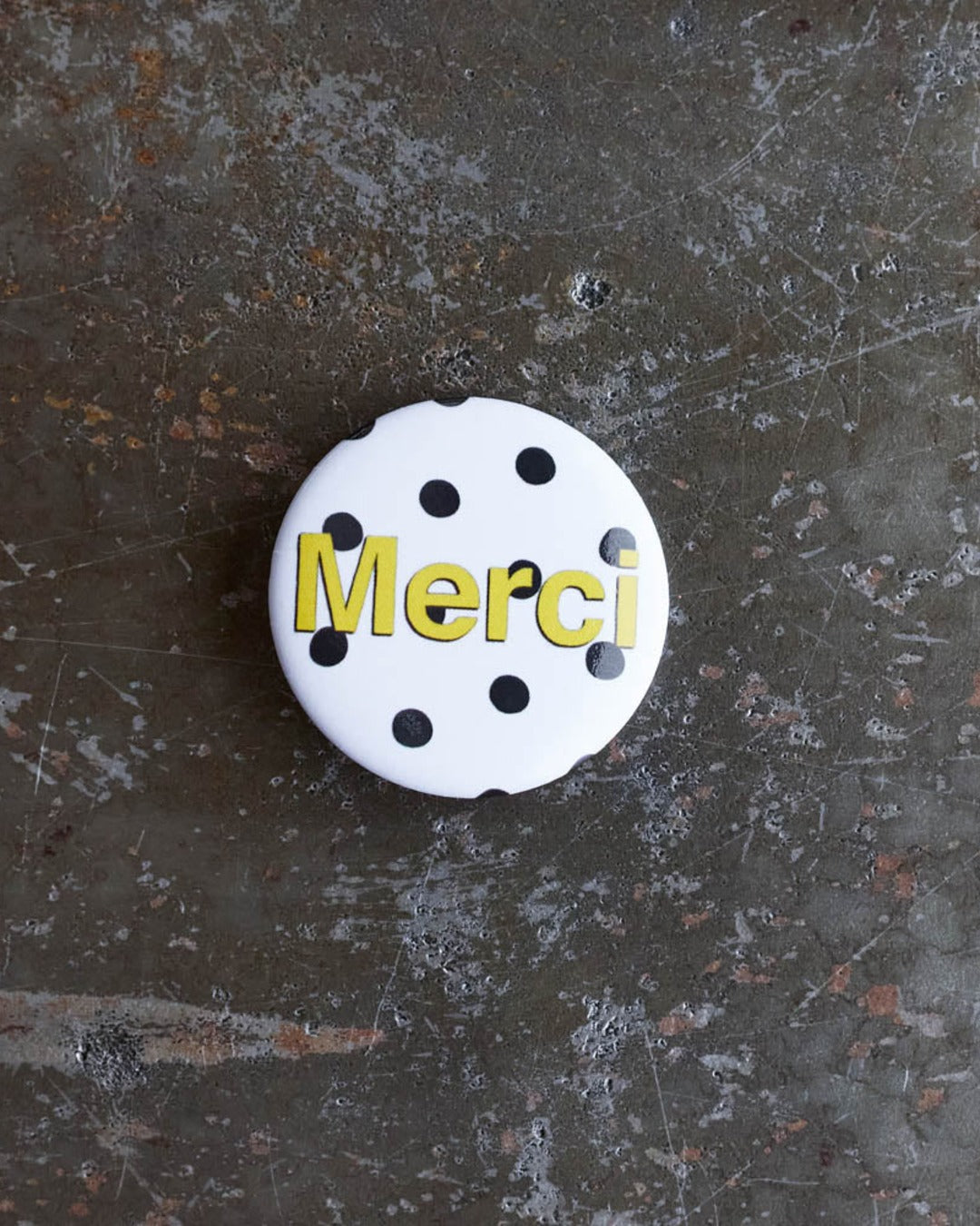 Merci - Badge Pois Noir