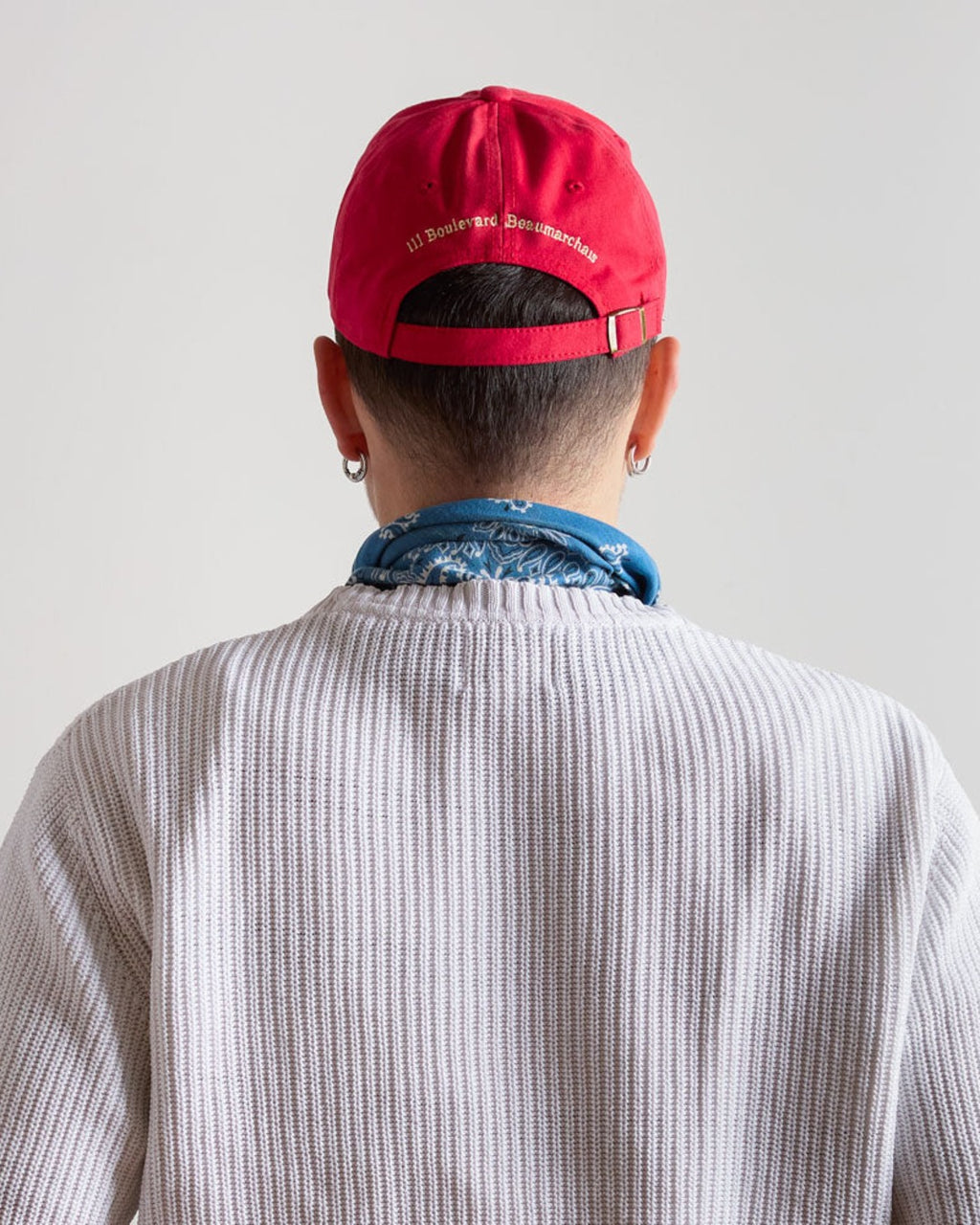 Merci - Casquette Miroir - Rouge & Ecru