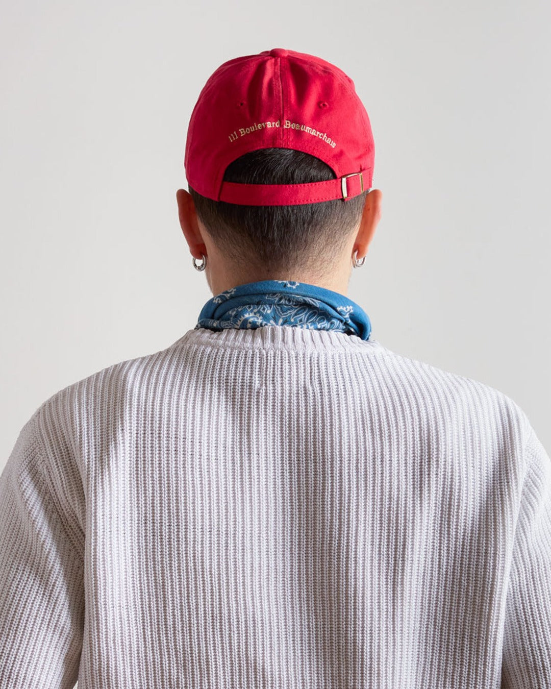 Merci - Casquette Miroir - Rouge & Ecru