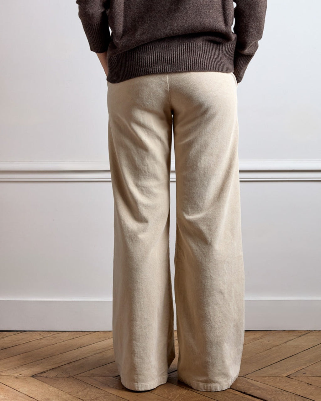 Merci - Dalida velvet trousers - Cream
