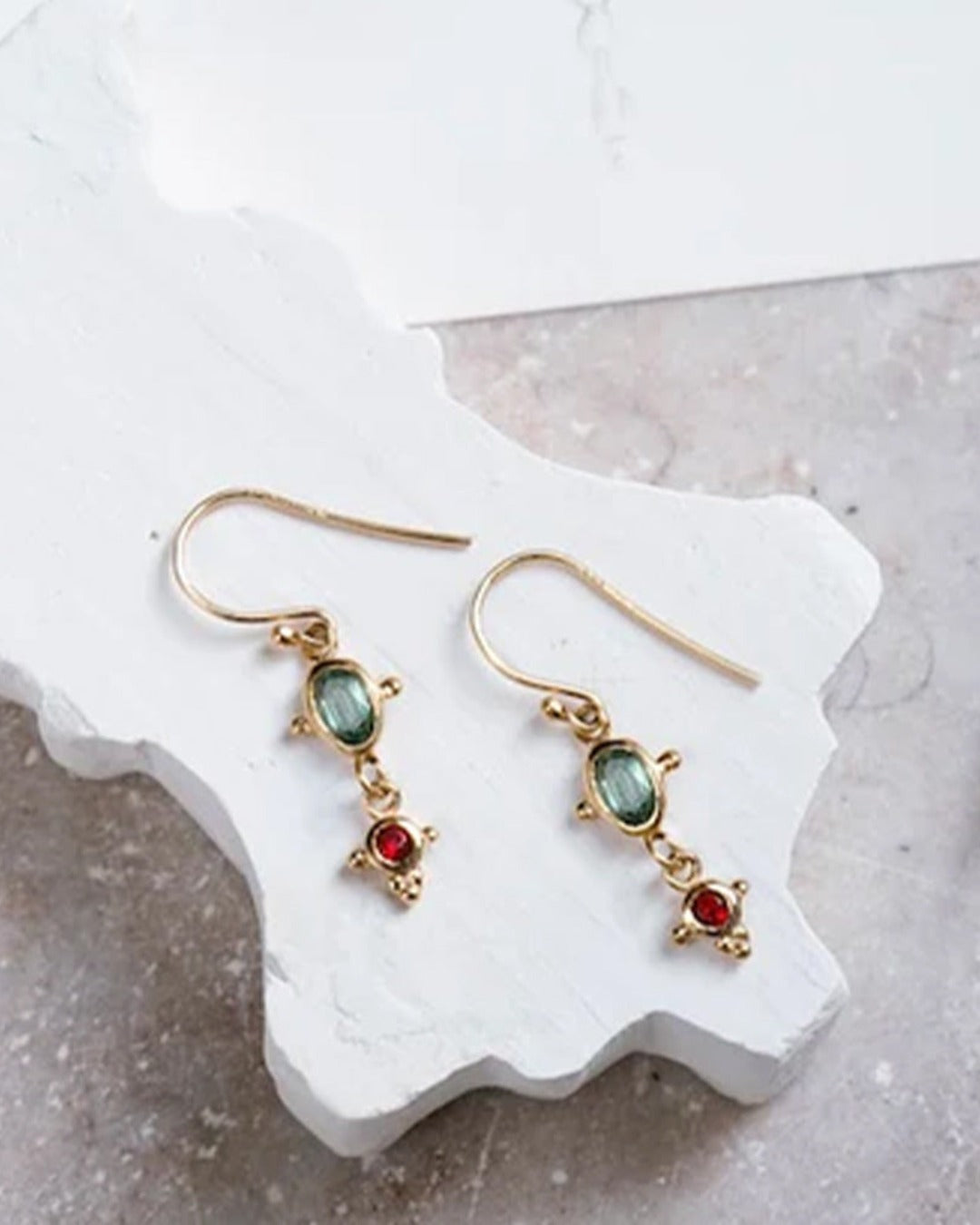 Alix D Reynis - Boucles D'Oreilles Leo - Tourmaline Rouge