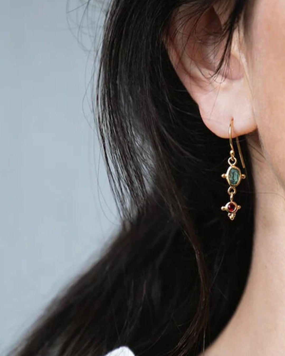 Alix D Reynis - Boucles D'Oreilles Leo - Tourmaline Rouge