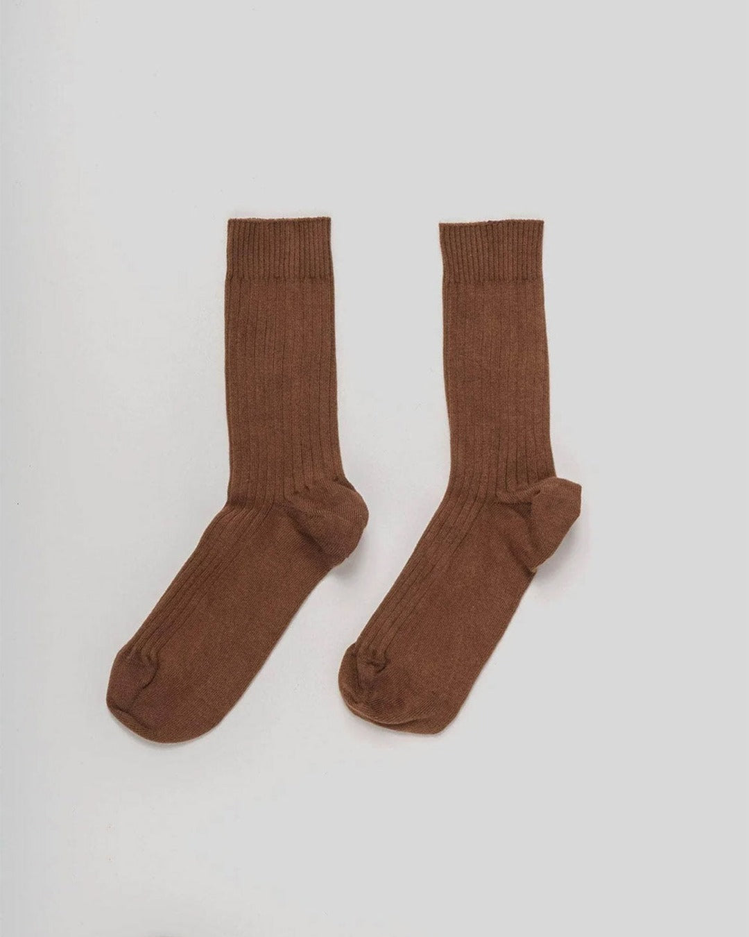 Baserange - Ribbed socks - Brown