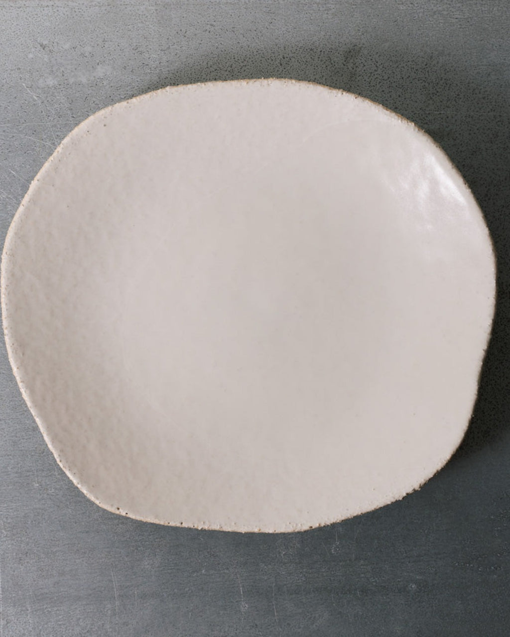 Jars Ceramistes - Assiette Plate En Grès Émaillé Wabi - Blanc