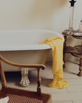 Merci - Serviette De Bain En Lin Nid D'Abeille - Jaune Citronnade