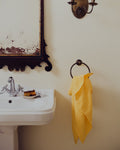 Merci - Linen bath towel - Waffle - Lemonade Yellow