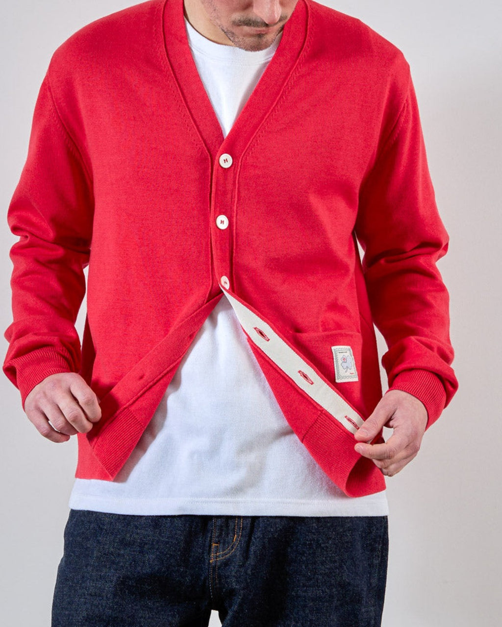 Merci - Cardigan Maximilien - Rouge