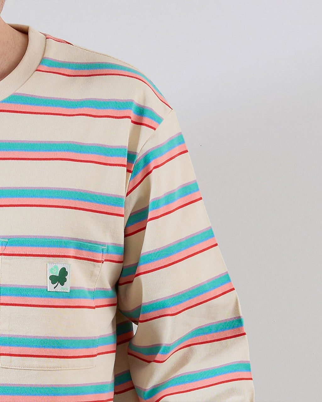 Merci - Vadim Stripes LS T-shirt - Pink
