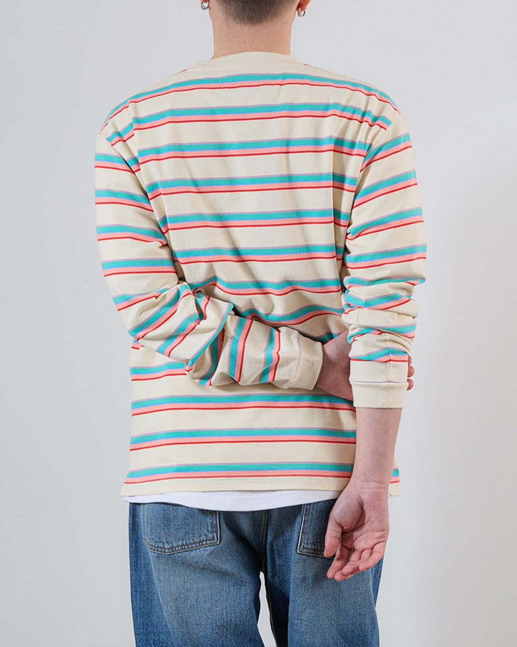 Merci - Vadim Stripes LS T-shirt - Pink