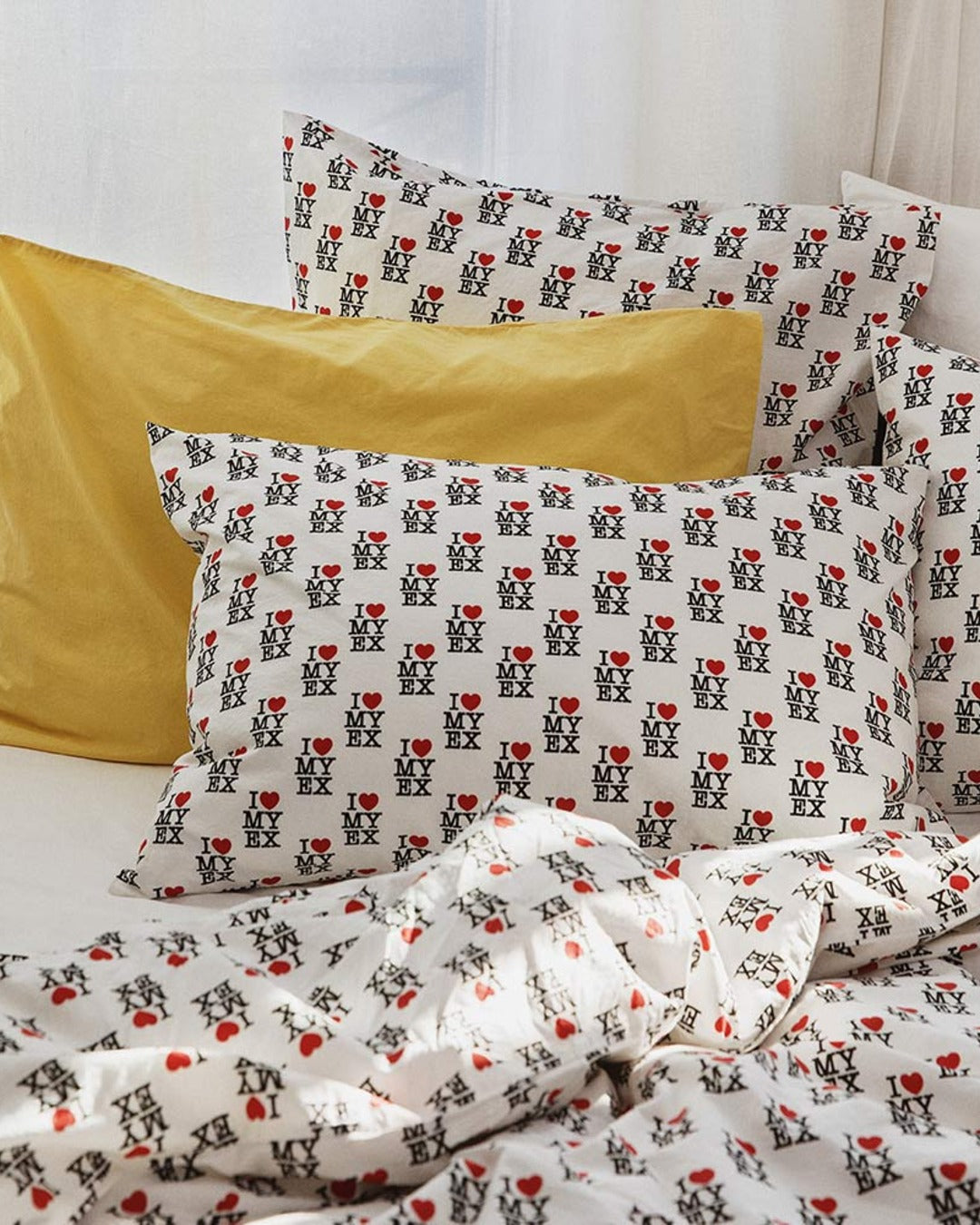 Merci x Carne Bollente - Taie D'Oreiller En Percale De Coton I Love My Ex