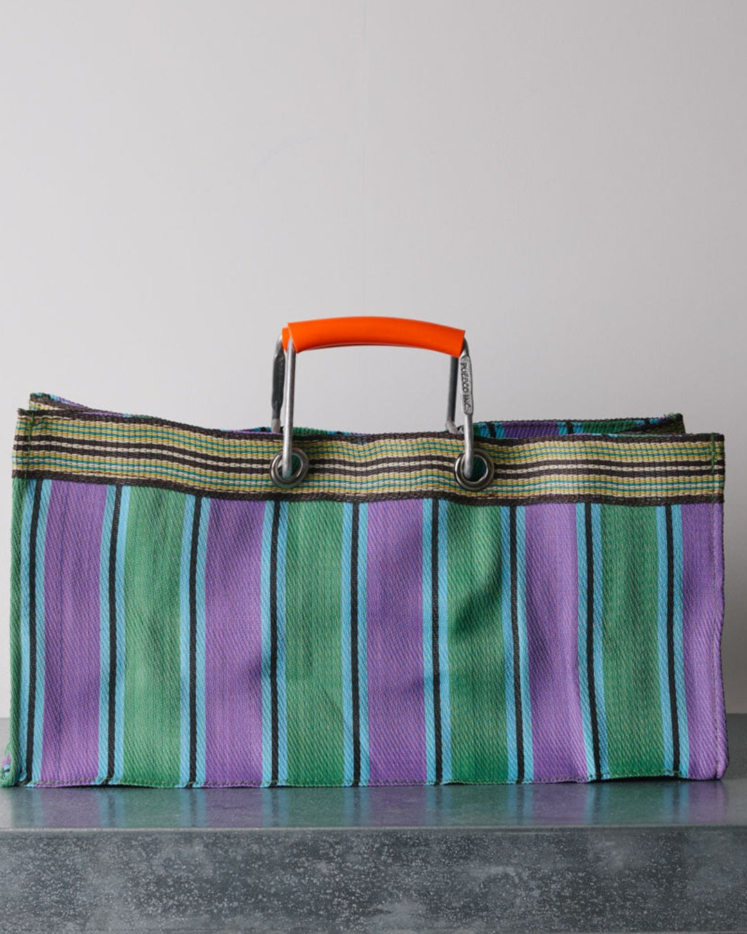 Puebco - Rectangular basket - Green & Purple