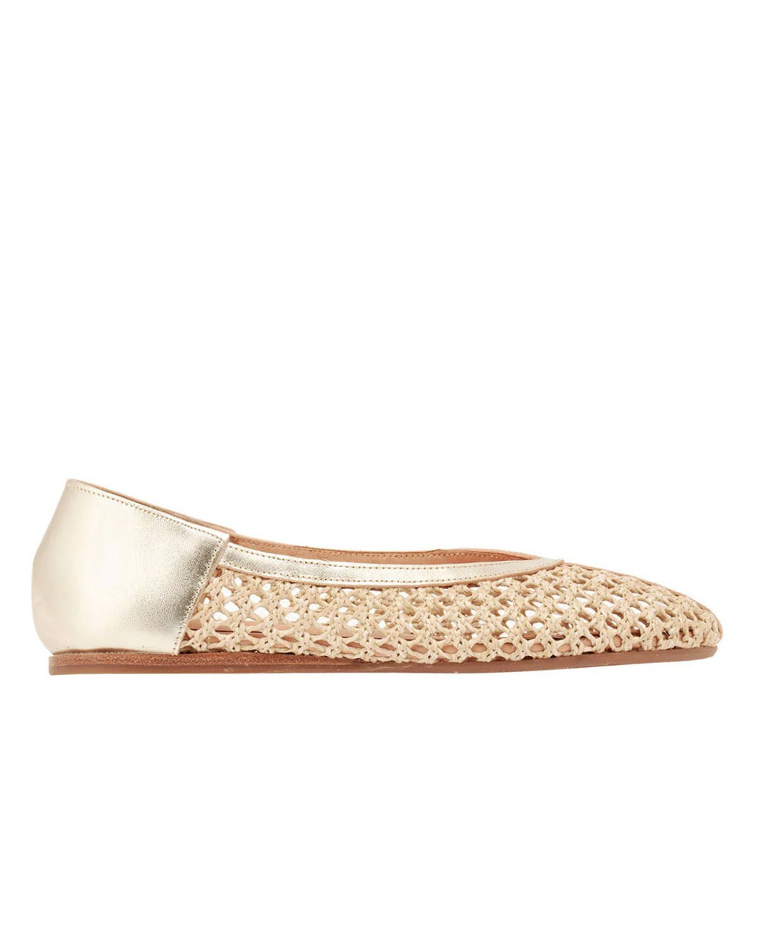 Ancient Greek Sandals - Aeropi Ballerinas - Natural & Platinum