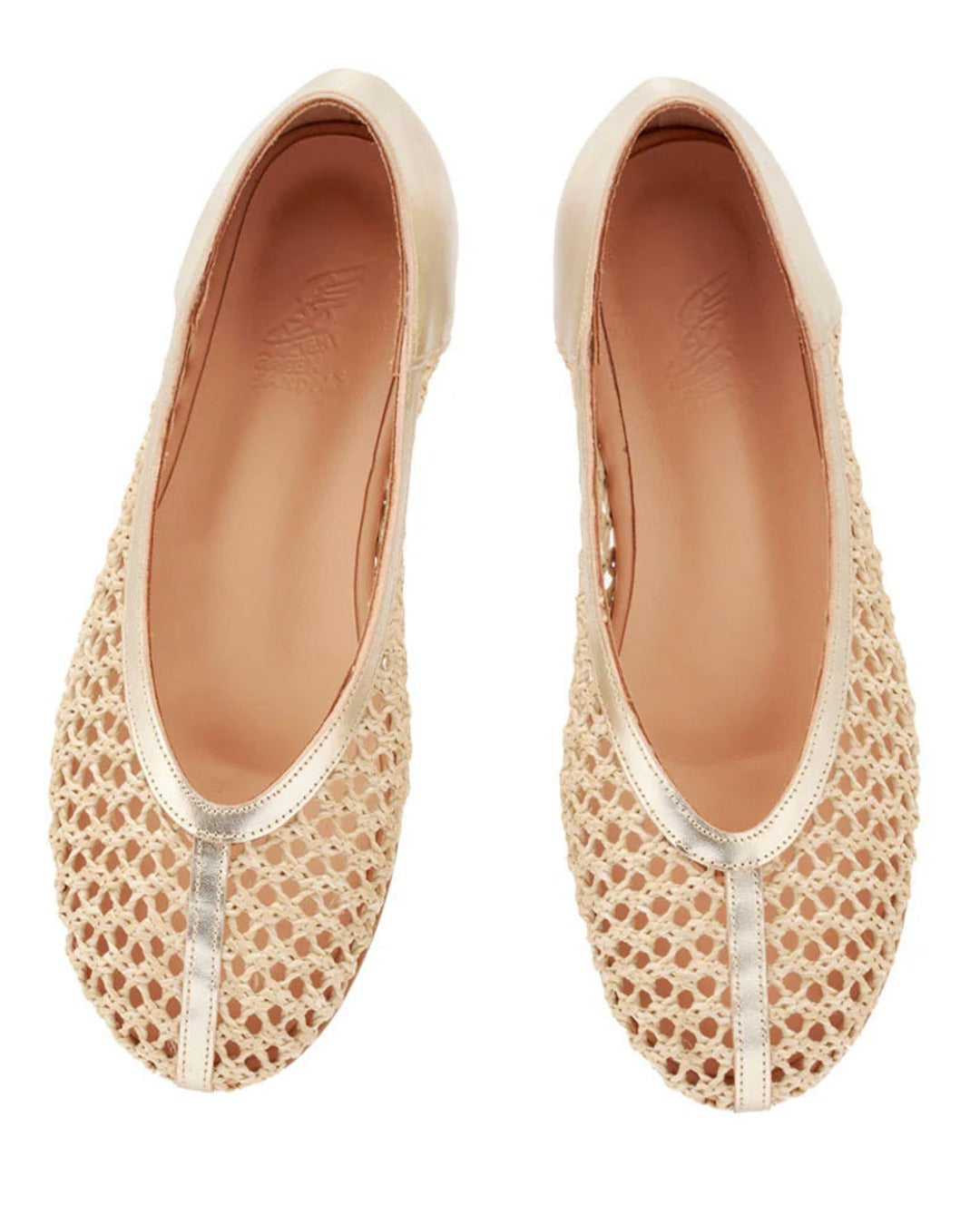 Ancient Greek Sandals - Aeropi Ballerinas - Natural & Platinum
