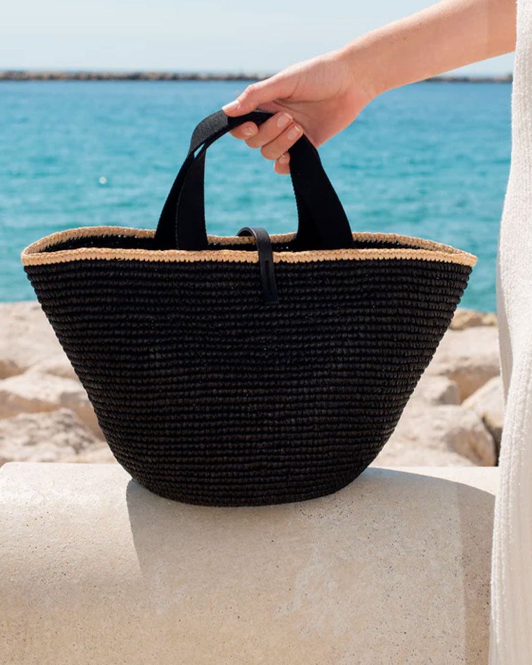 Maison Nh - Carla Grand Bag - Black & Natural