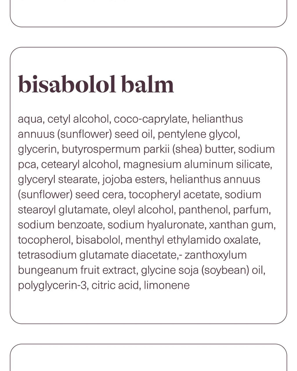 Prescription Skincare - Bisabolol Balm