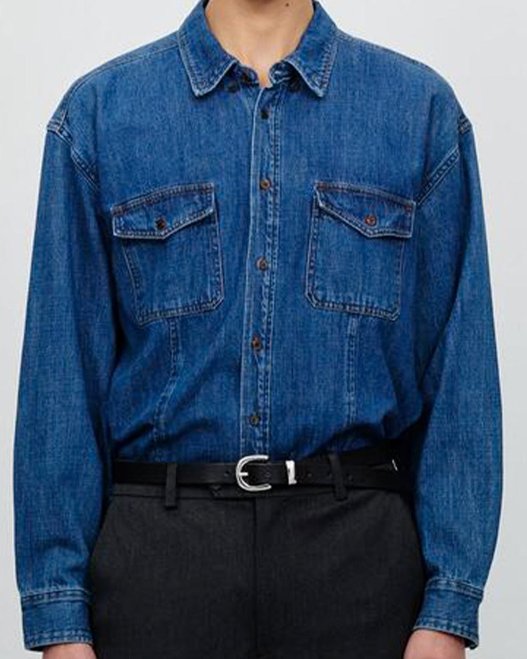 Dunst - Classic Denim Shirt - Blue Night