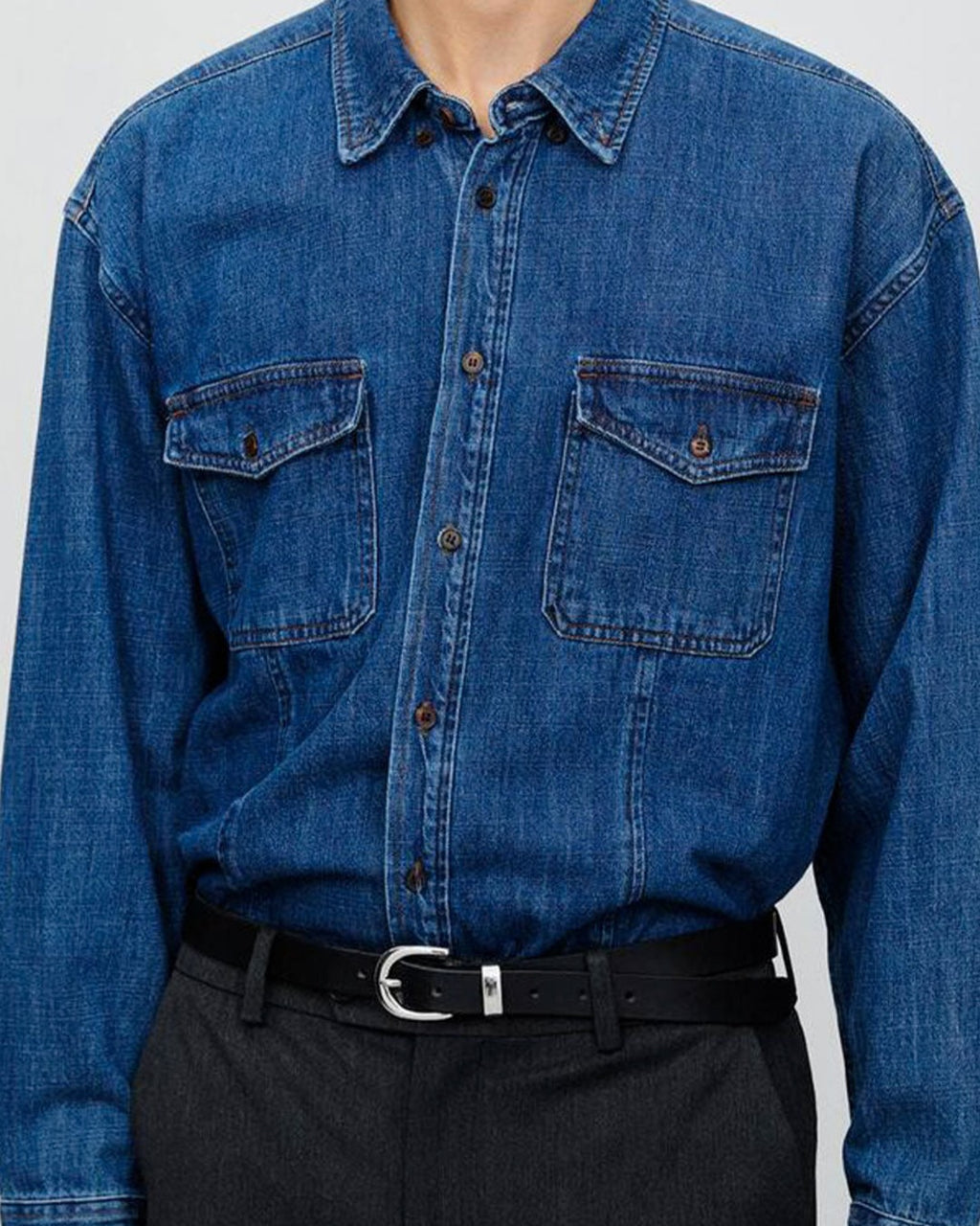 Dunst - Classic Denim Shirt - Blue Night