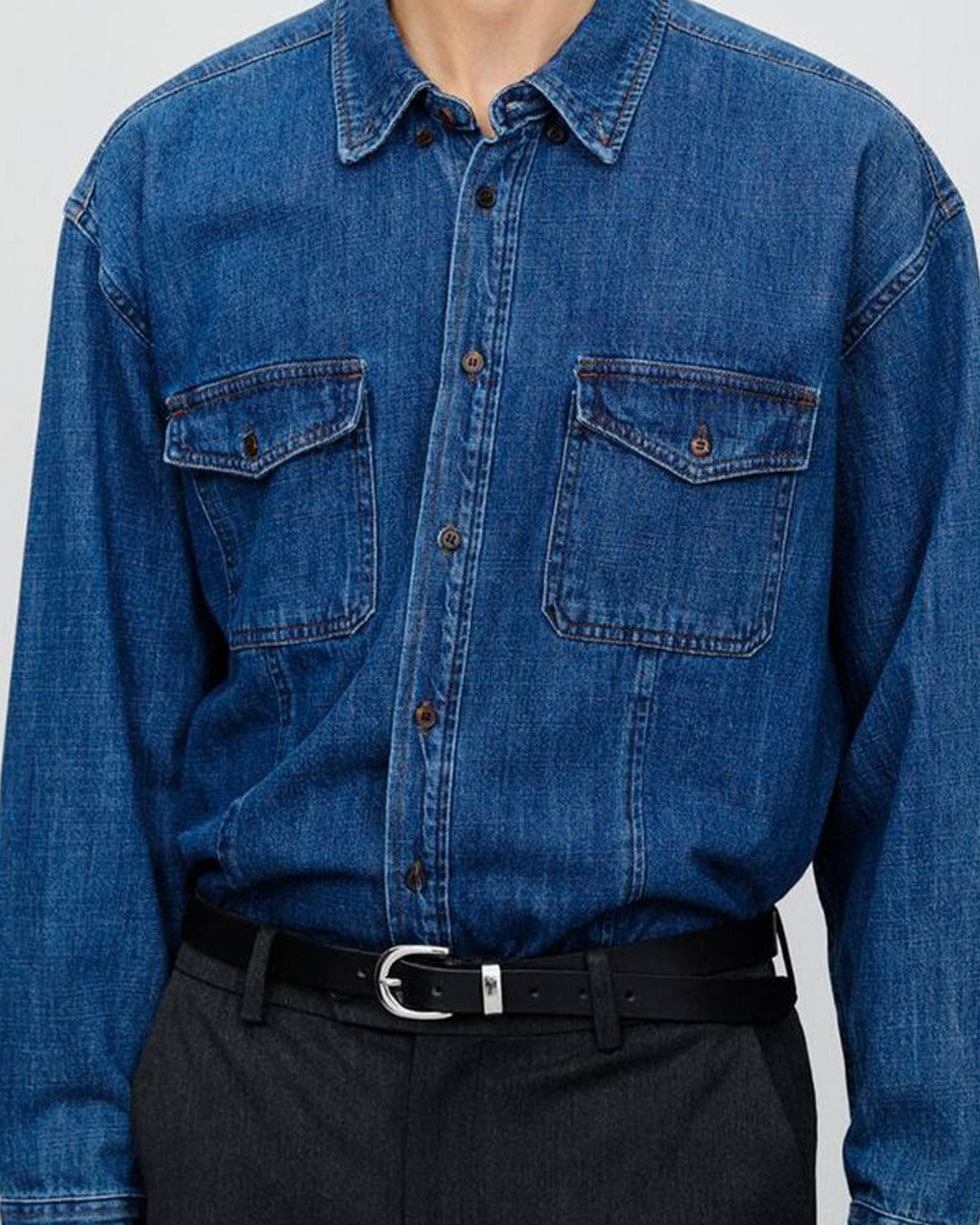 Dunst - Classic Denim Shirt - Blue Night