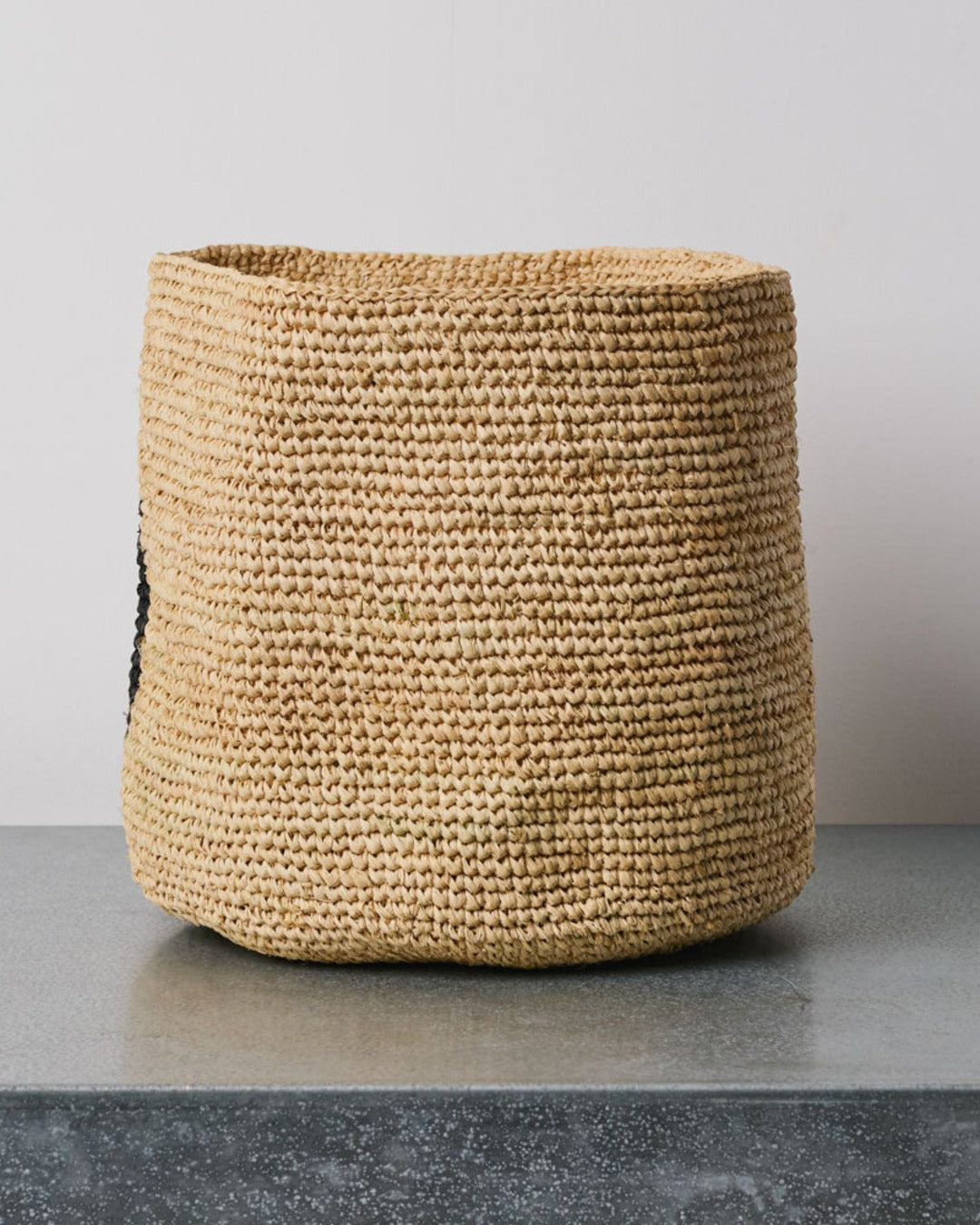 Domoina - Raffia basket - Black tots