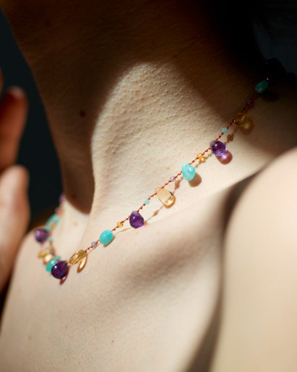 Merci x Ivarene - Collier - Citrine, Amazonite & Améthyste