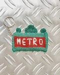 Merci - Porte Clé En Tricot Metro