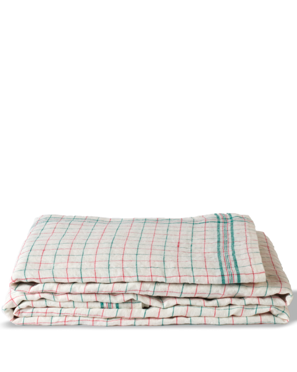 Merci - Nappe En Lin Lavé Office - Rose & Vert