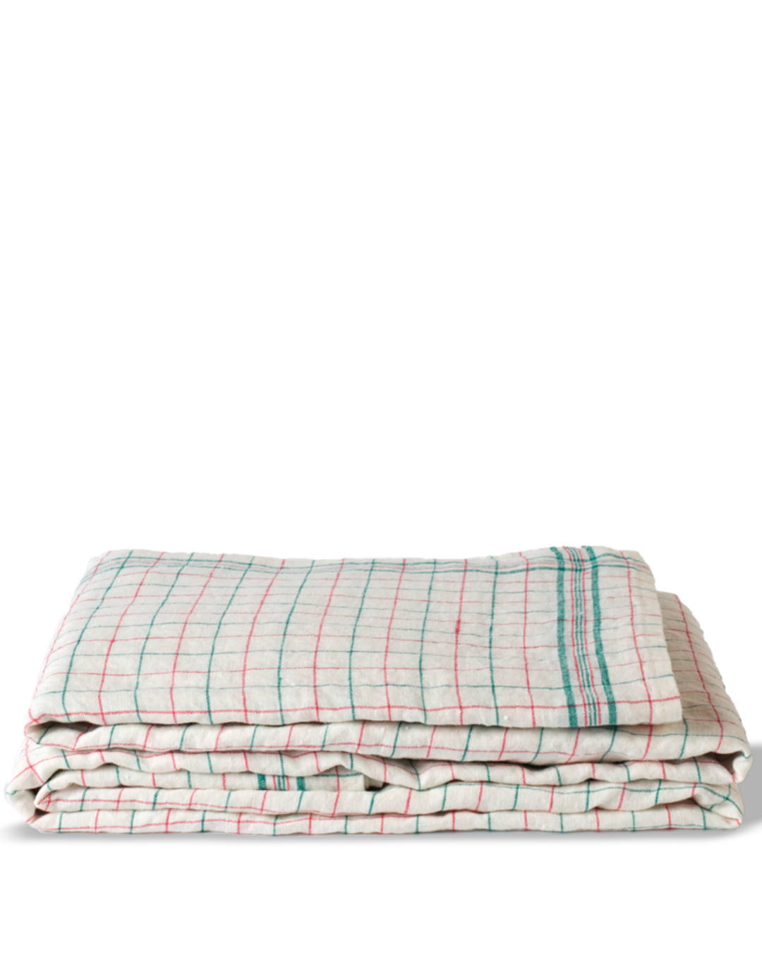 Merci - Nappe En Lin Lavé Office - Rose & Vert