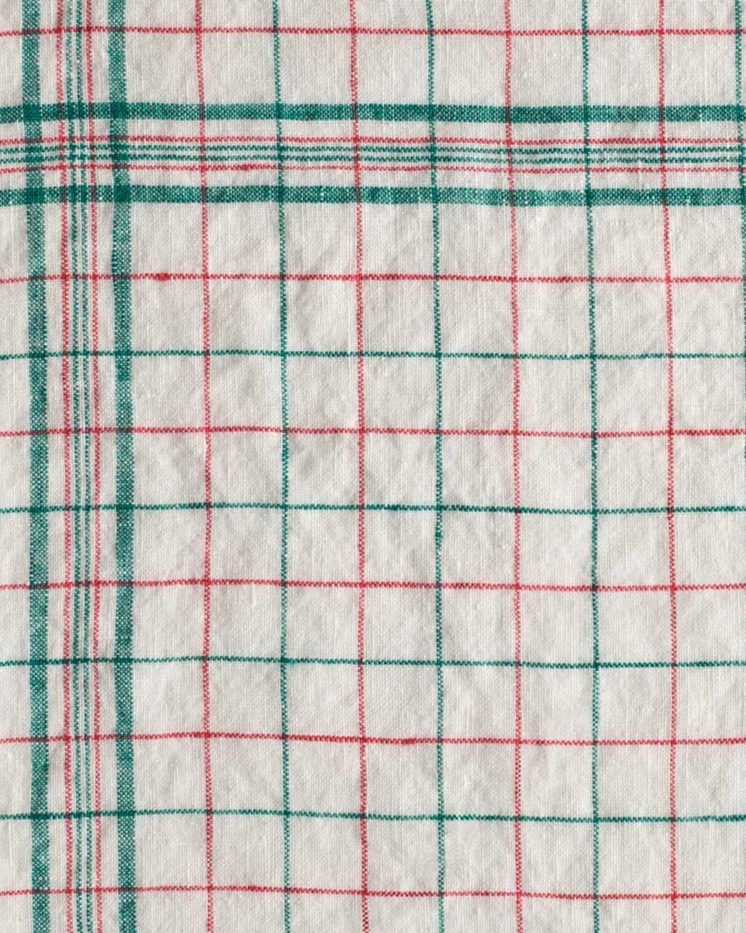 Merci - Nappe En Lin Lavé Office - Rose & Vert