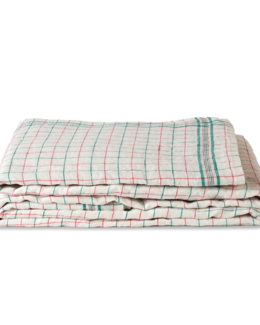 Merci - Nappe En Lin Lavé Office - Rose & Vert