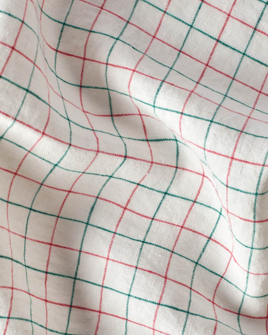 Merci - Washed linen apron Office - Pink & Green