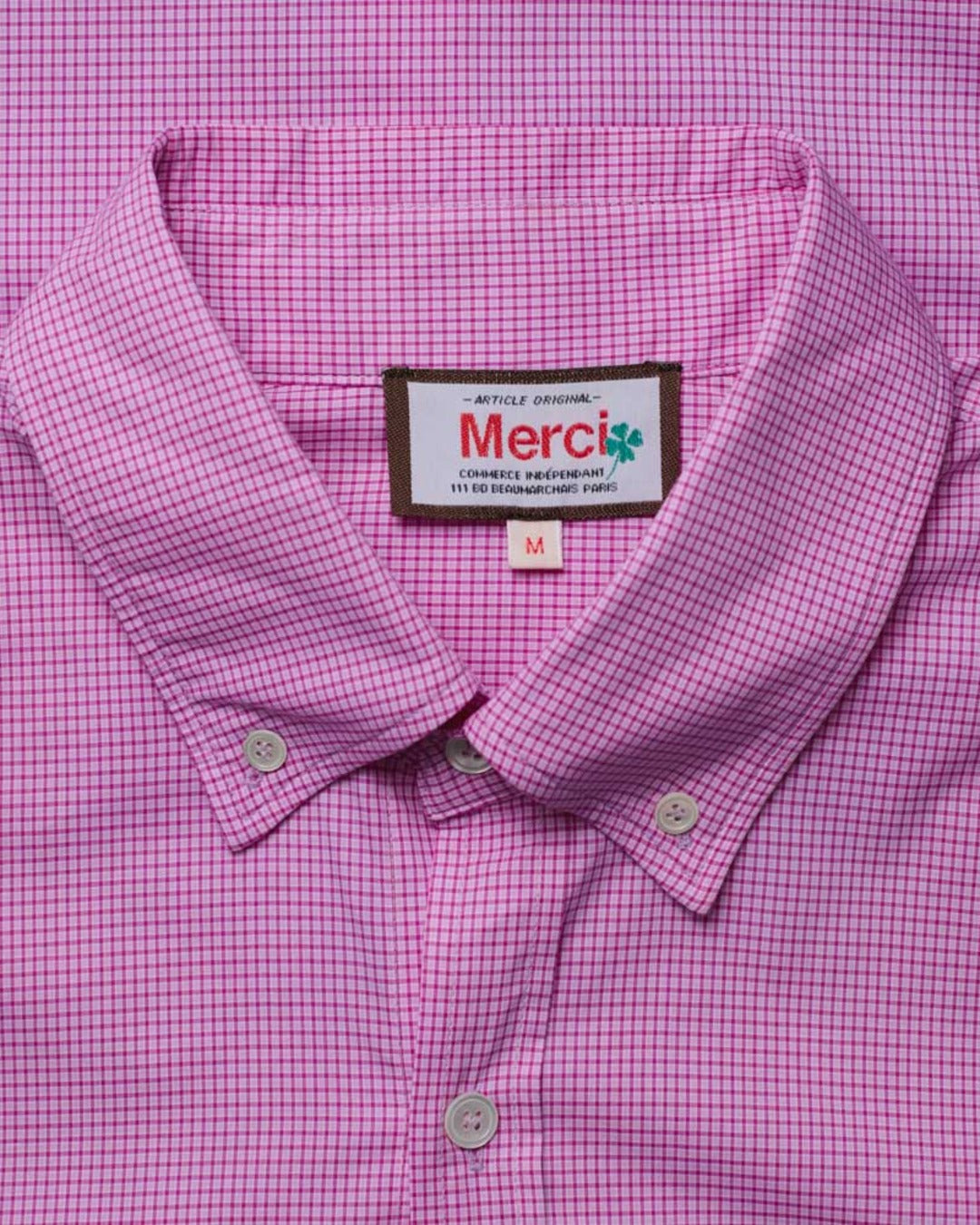 Merci - Chemise Sacha - Carreaux Rose