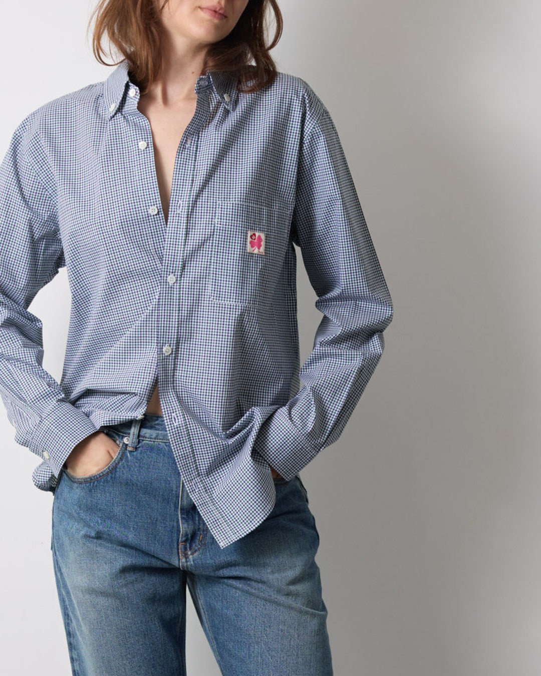 Merci - Chemise Sacha - Carreaux Vert & Bleu