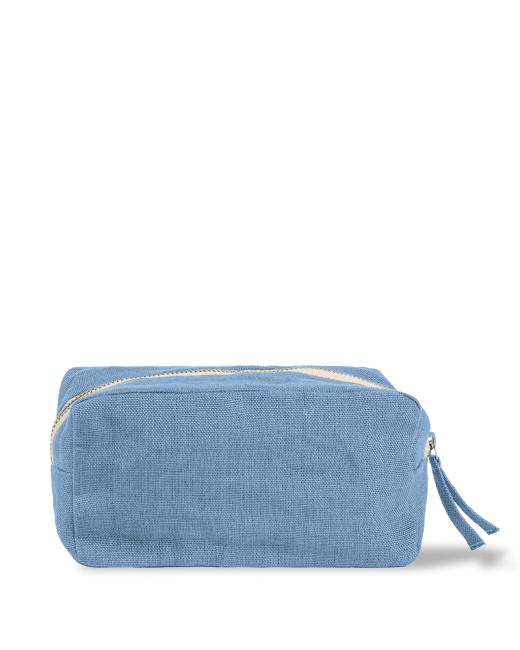 Merci - Trousse En Lin Lavé - Bleu Primaire