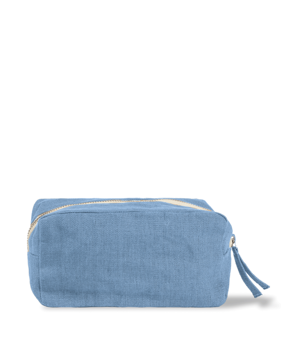 Merci - Trousse En Lin Lavé - Bleu Primaire