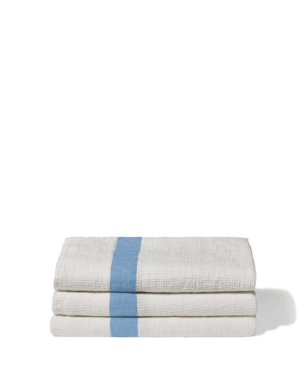 Merci - Linen bath towel - Honeycomb - Stripe Primary Blue