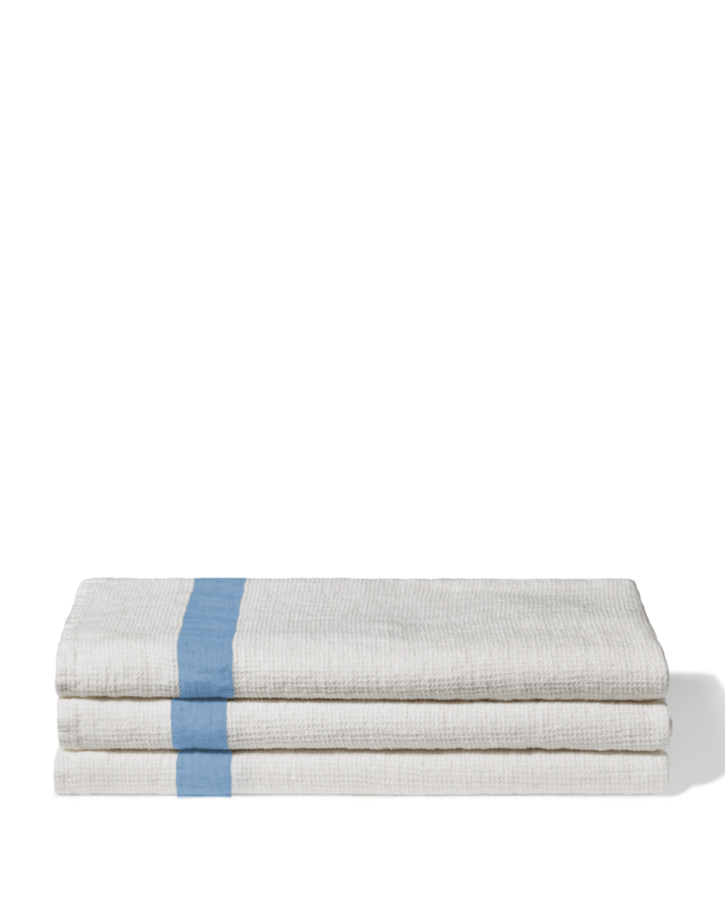 Merci - Linen bath towel - Honeycomb - Stripe Primary Blue