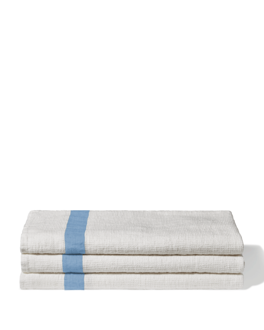 Merci - Linen bath towel - Honeycomb - Stripe Primary Blue