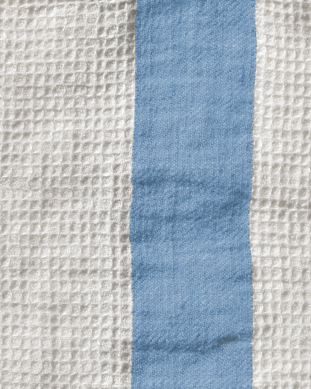 Merci - Linen bath towel - Honeycomb - Stripe Primary Blue