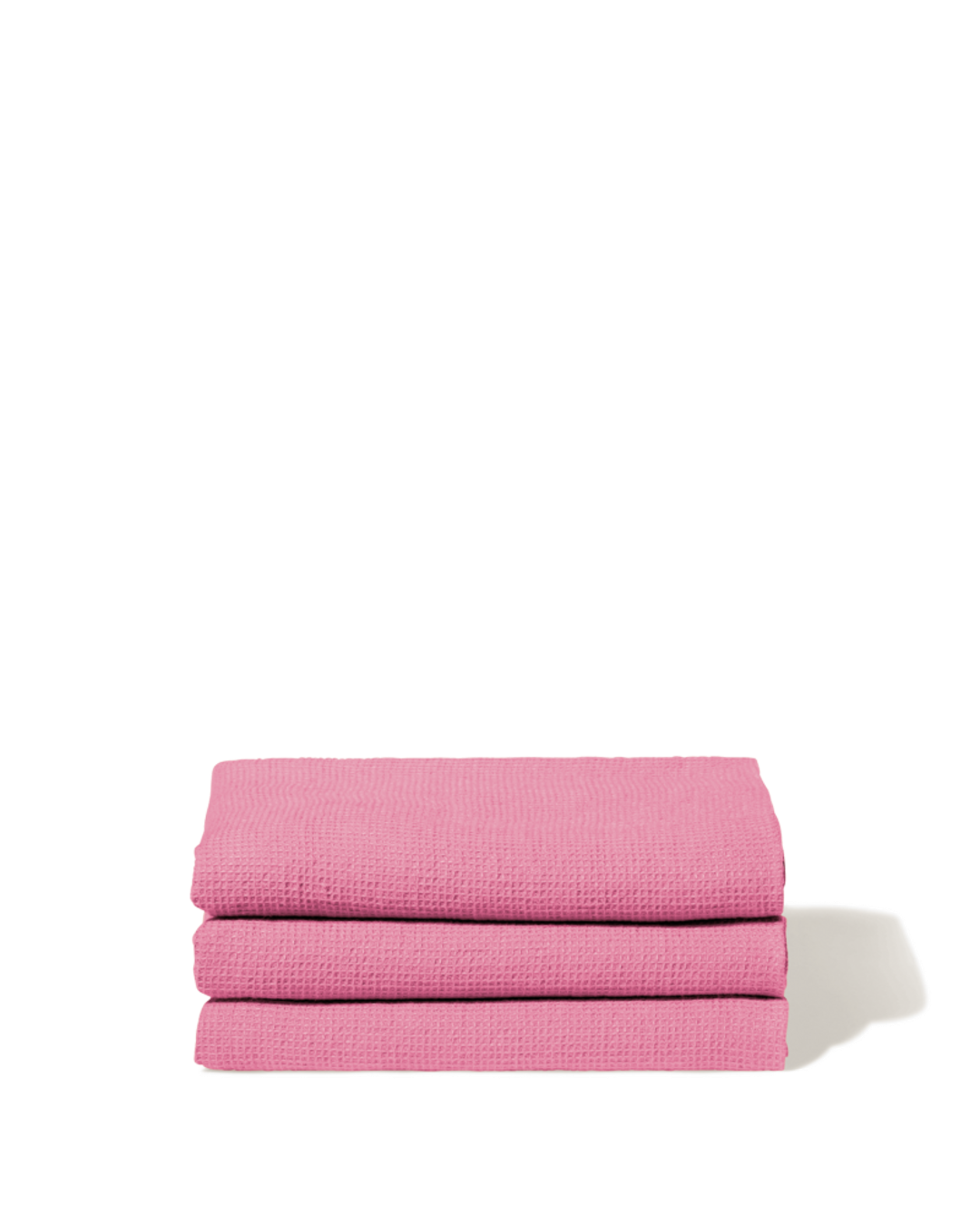 Merci - Linen bath towel - Honeycomb - Garance Pink