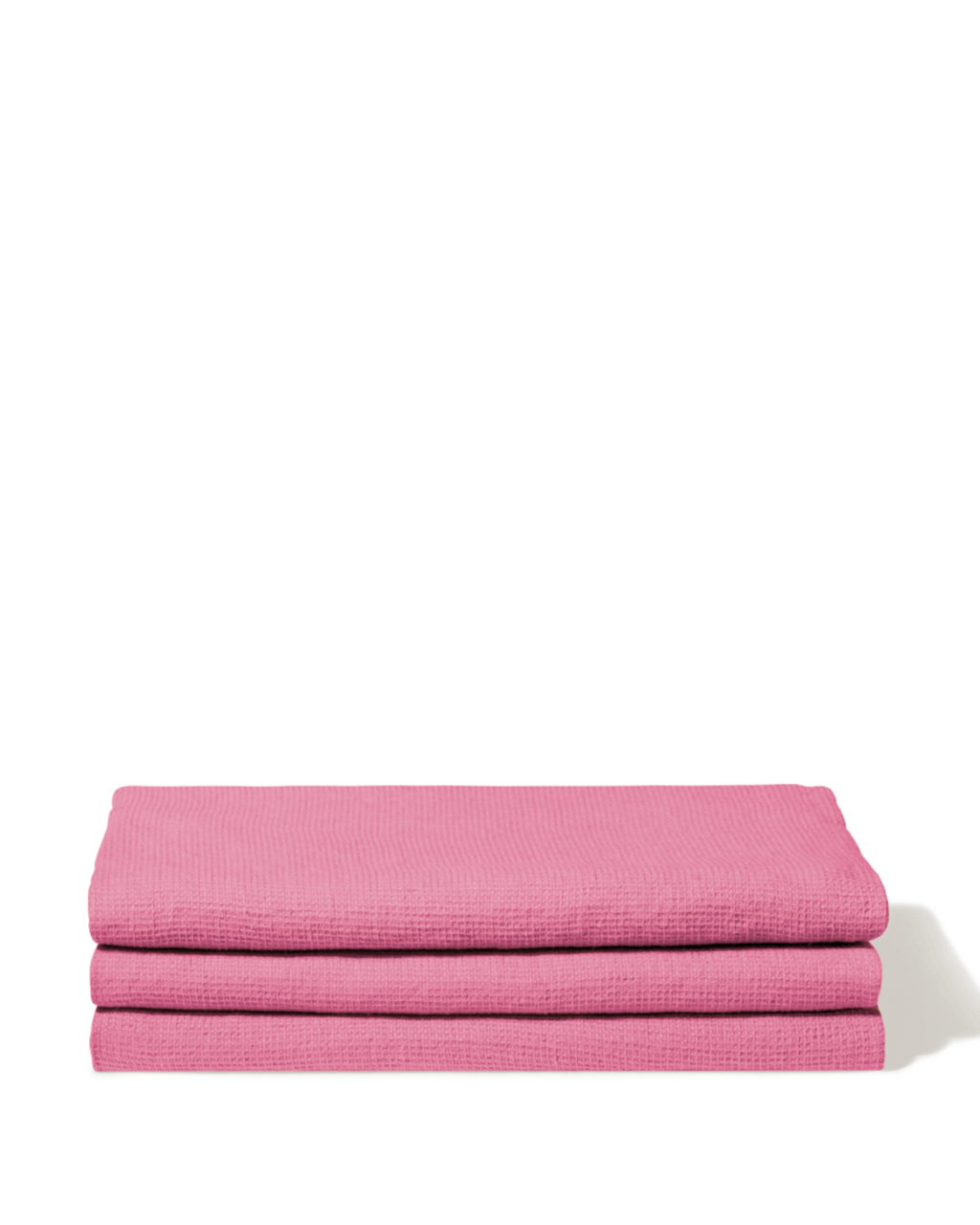 Merci - Linen bath towel - Honeycomb - Garance Pink
