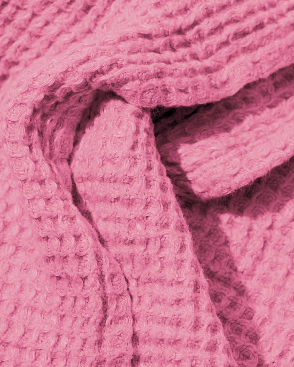 Merci - Serviette De Bain En Lin Waffle - Rose Garance