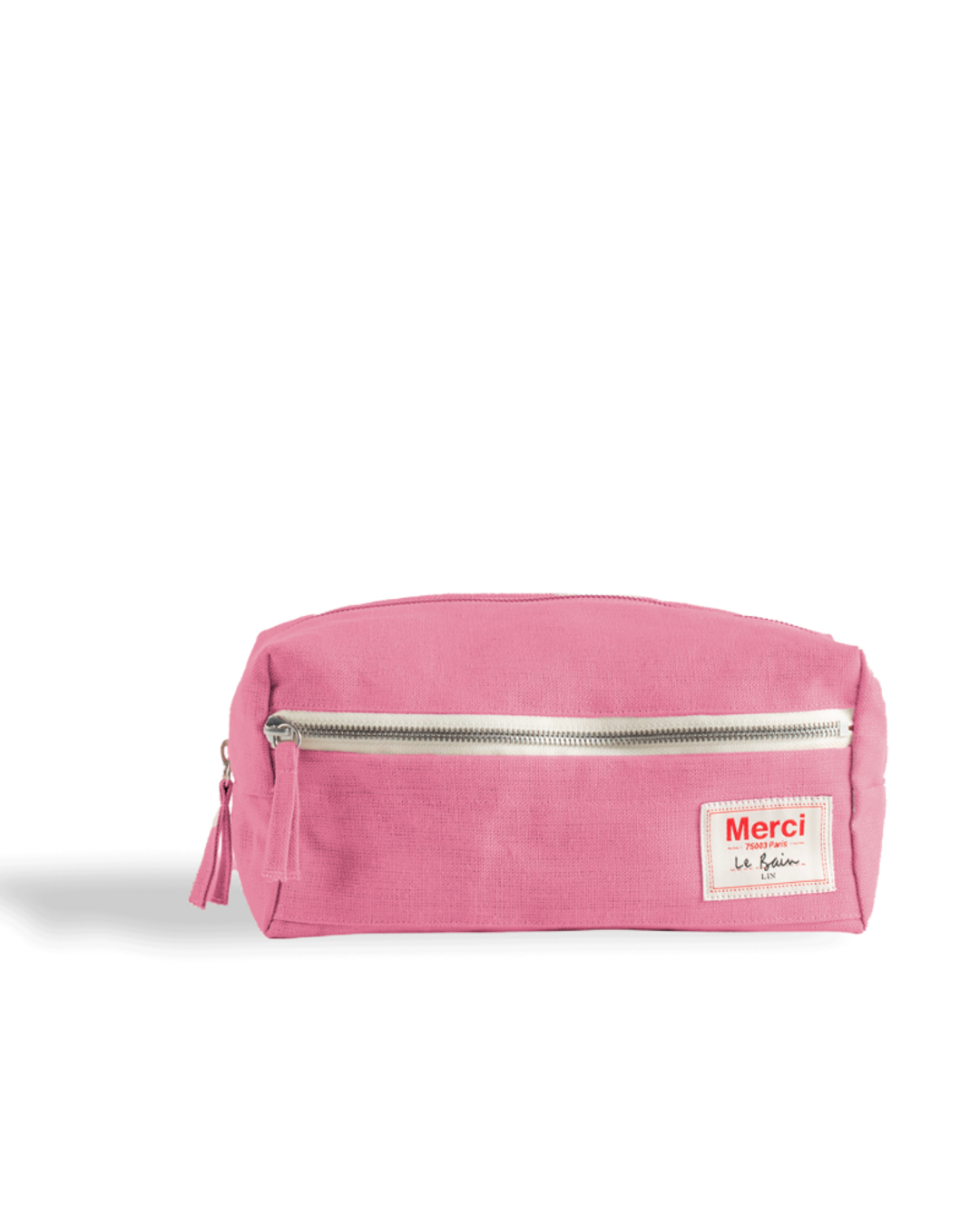 Merci - Washed linen toiletry bag - Garance Pink